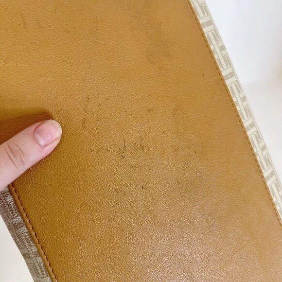 Tommy Hilfiger Monogram Tan Tote Bag Purse - Picture 6 of 8